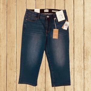 NWT Angels Forever Young Size 10/30 Everluxe Sculpt Capri Jeans Steel Blue